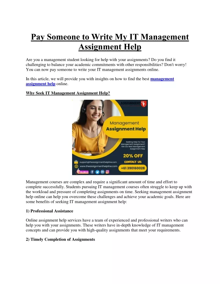 pay someone to write my it management assignment