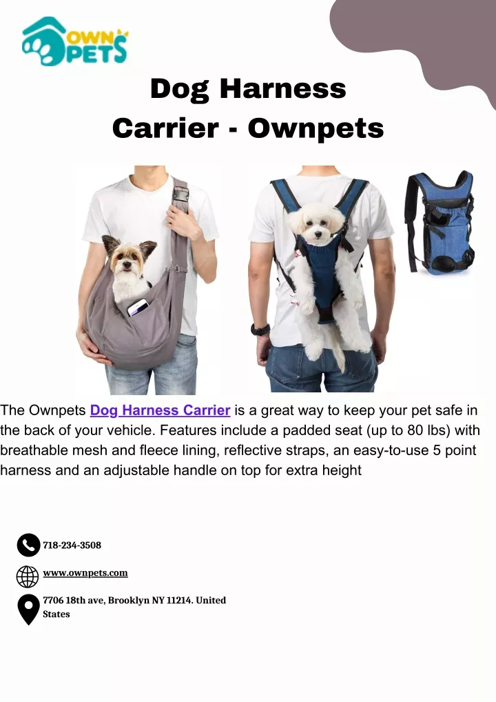 dog harness carrier ownpets