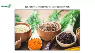 Best Natural and Herbal Powder Manufacturer in India