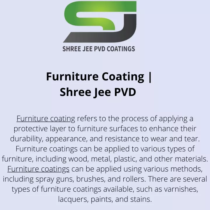 furniture coating shree jee pvd