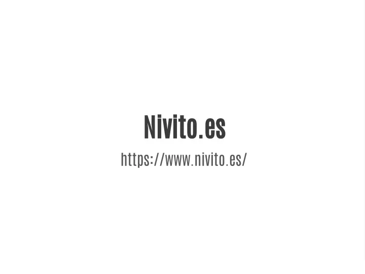nivito es https www nivito es