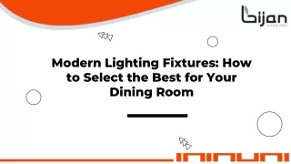 How to Choose the Perfect Dining Room Light Fixtures