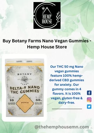 Buy Botany Farms Nano Vegan Gummies - Hemp House Store