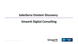 Salesforce Einstein Discovery | Smaartt Digital Consulting