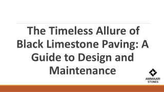 The Timeless Allure of Black Limestone Paving A Guide to Design and Maintenance