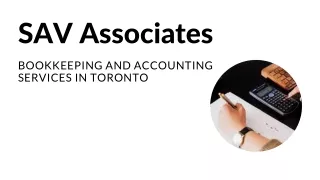 Bookkeeping and Accounting Services - SAV Associates