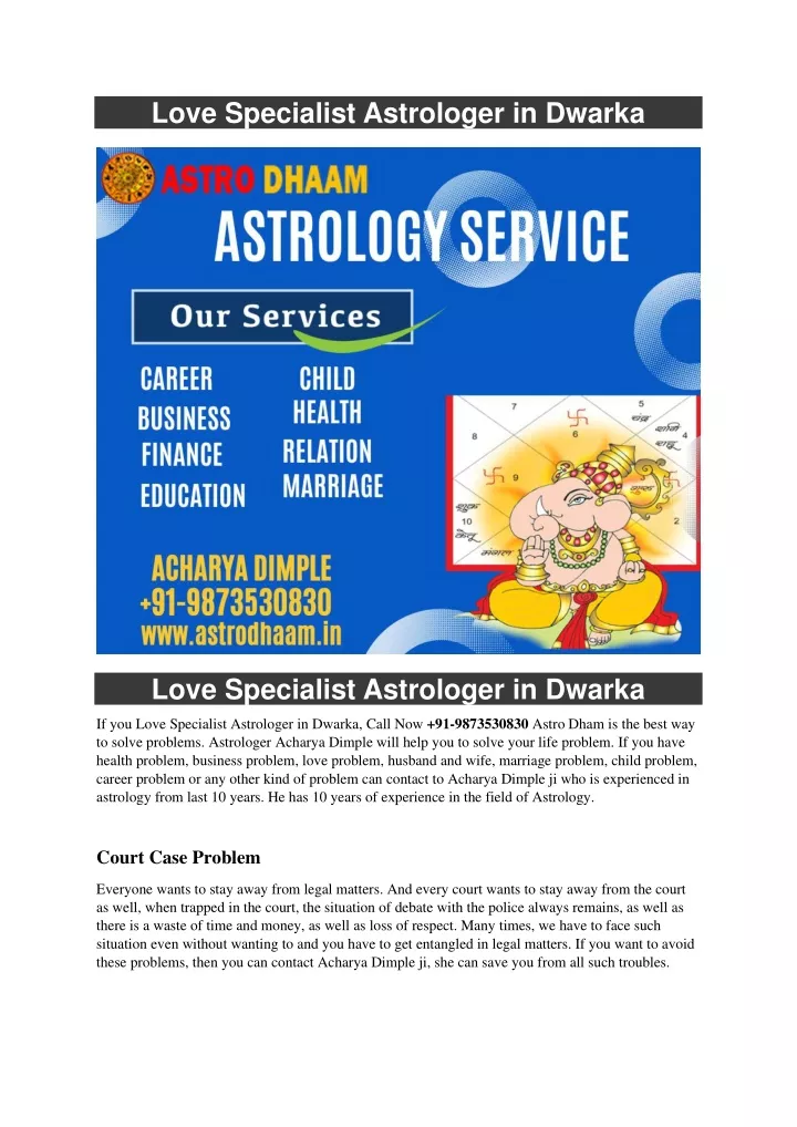 love specialist astrologer in dwarka