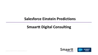 Salesforce Einstein Predictions | Smaartt Digital Consulting