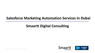 Salesforce Marketing Automation services in Dubai | Smaartt Digital Consulting