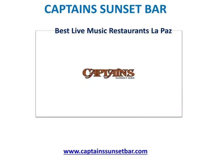 captains sunset bar