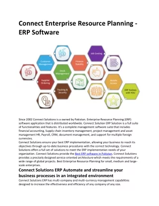 Connect Enterprise Resource Planning - ERP Software