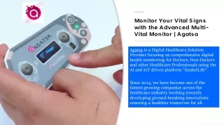 Monitor Your Vital Signs with the Advanced Multi-Vital Monitor | Agatsa​