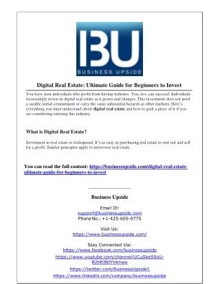 digital real estate ultimate guide for beginners