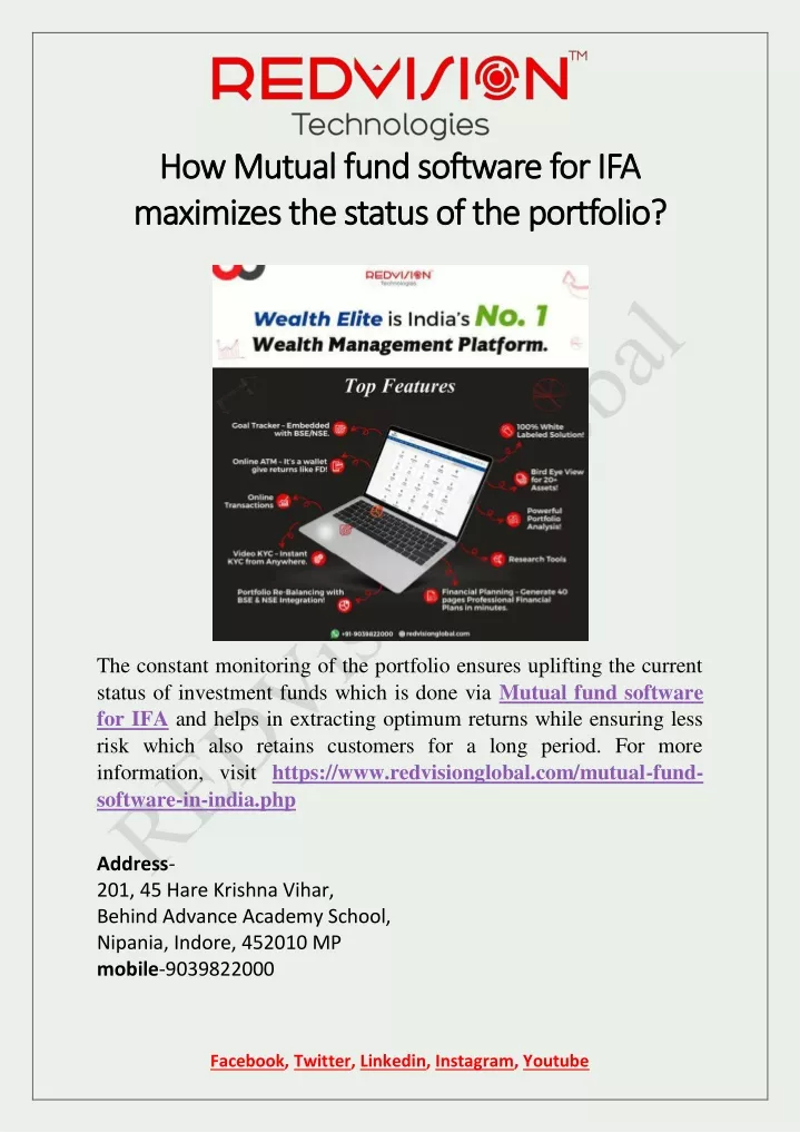 how mutual fund software for ifa how mutual fund