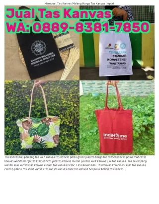 Ö88ᑫ•838l•785Ö (WA) Tas Kanvas Terpal Produsen Tas Kanvas Sablon