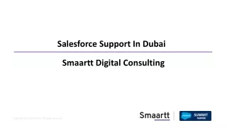 Salesforce Support in Dubai | Smaartt Digital Consulting