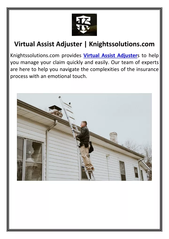 virtual assist adjuster knightssolutions com