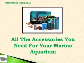 All The Accessories You Need For Your Marine Aquarium