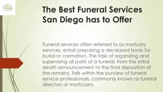 The Best Funeral Services San Diego has to Offer