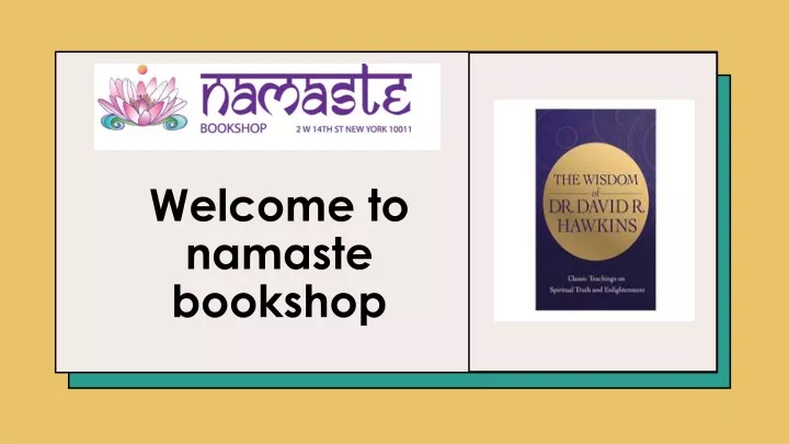 welcome to namaste bookshop