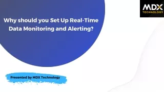 Why should you Set Up Real-Time Data Monitoring and Alerting