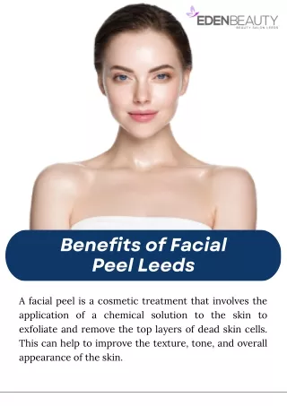Benefits Of Facial Peel Leeds
