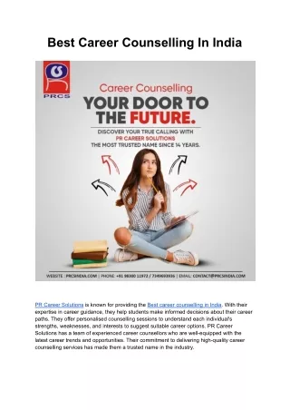 Best Career Counselling In India