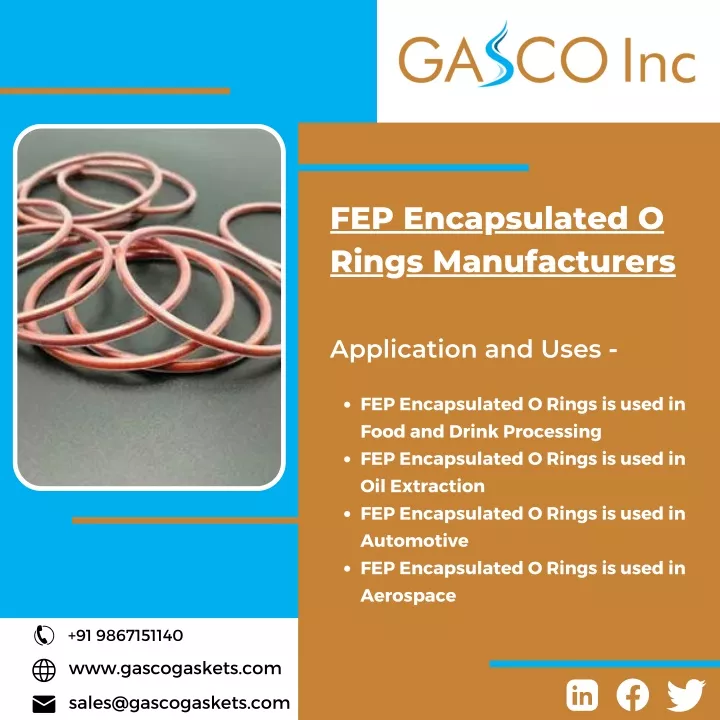 fep encapsulated o rings manufacturers