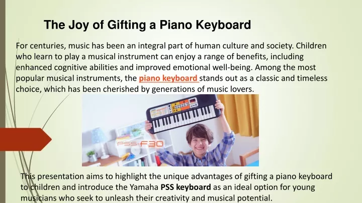 the joy of gifting a piano keyboard