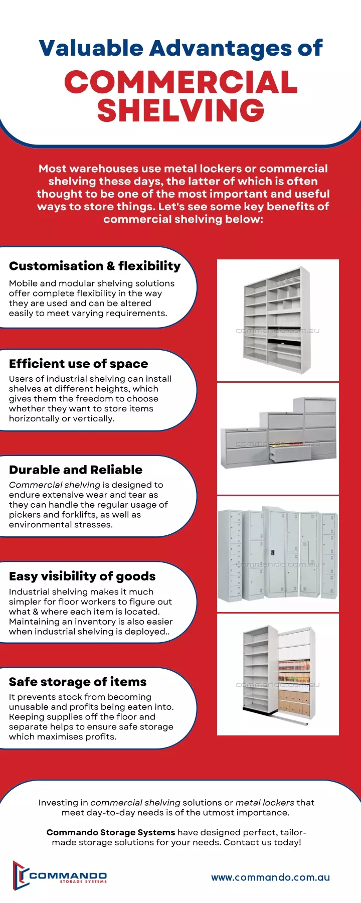 valuable advantages of commercial shelving