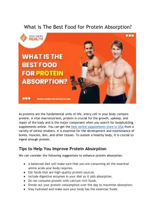 What is the best food for protein absorption (1) (1)