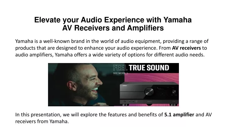 elevate your audio experience with yamaha av receivers and amplifiers