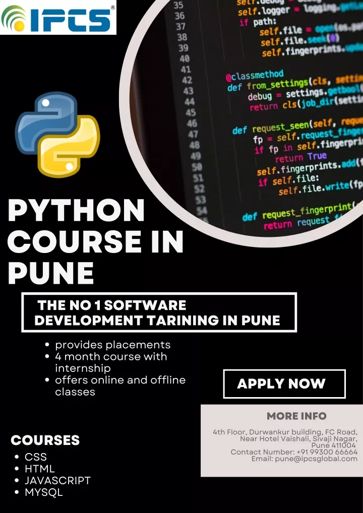 python course in pune the no 1 software