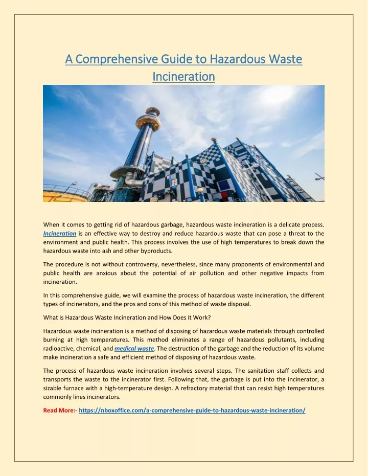 a comprehensive guide to hazardous waste