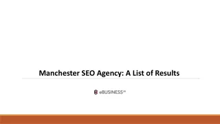 Manchester SEO Agency: A List of Results