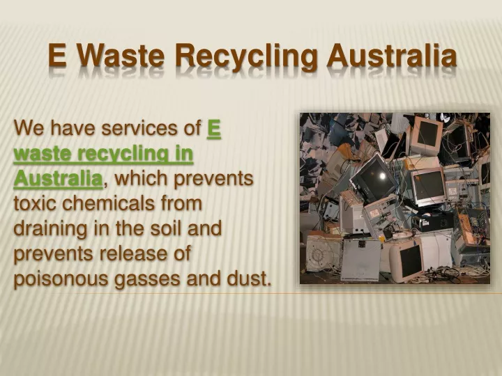 e waste recycling australia