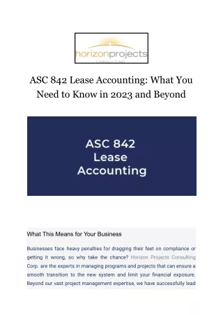 ASC 842 Lease Accounting What You Need to Know in 2023 and Beyond