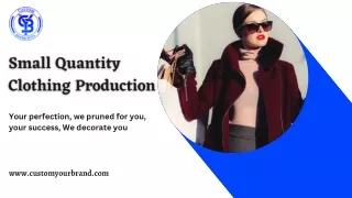 Get Top Small Quantity Clothing Production Company