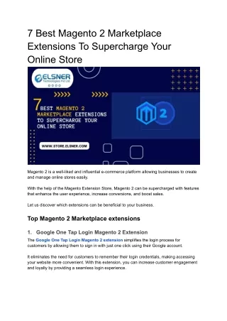 7 best magento 2 marketplace extensions