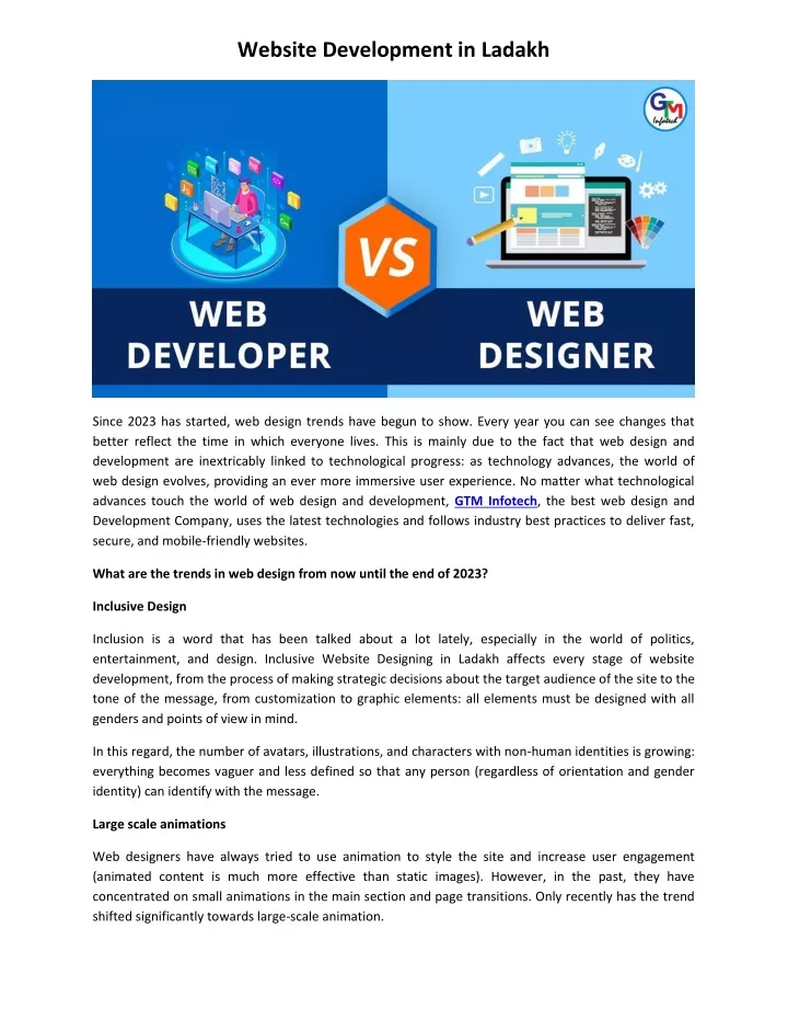 website development in ladakh