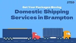 get your packages moving domestic shipping services in brampton