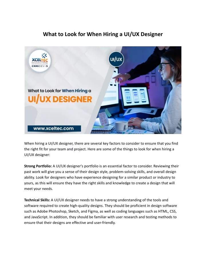 what to look for when hiring a ui ux designer