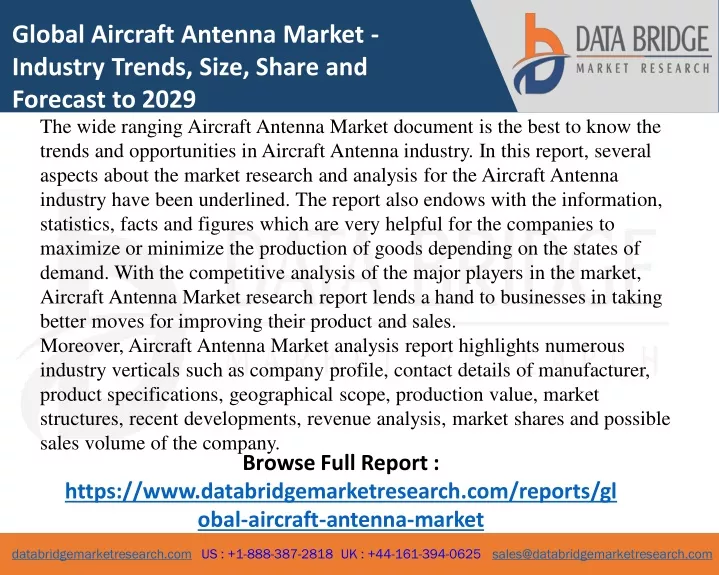 global aircraft antenna market industry trends