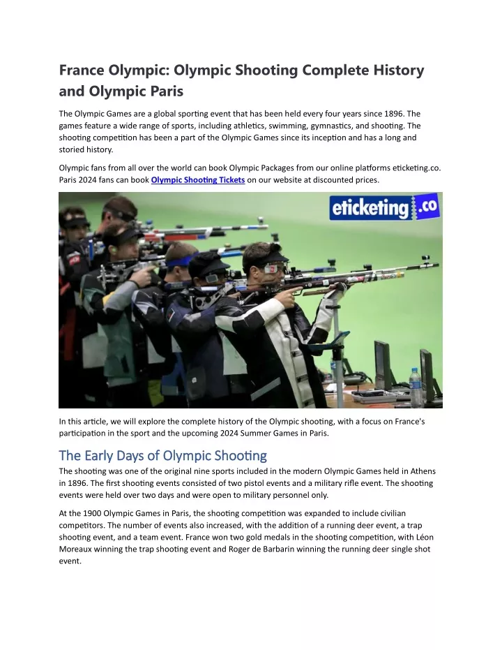 france olympic olympic shooting complete history