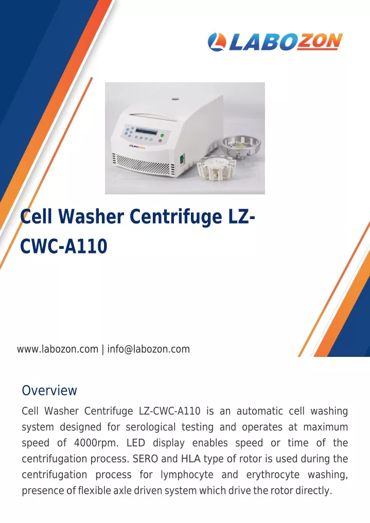 cell washer centrifuge lz cwc a110