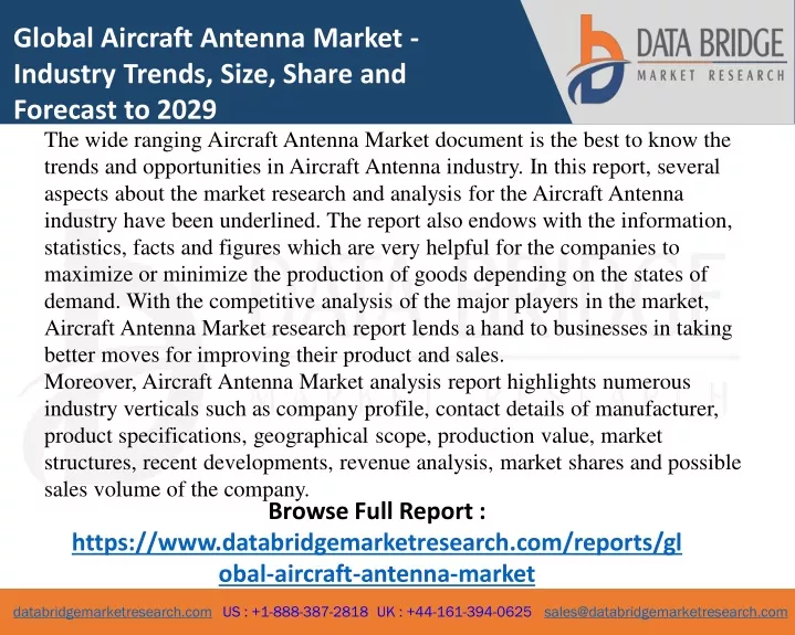 global aircraft antenna market industry trends
