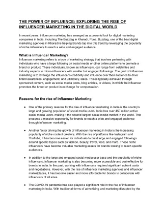 THE POWER OF INFLUENCE_ EXPLORING THE RISE OF INFLUENCER MARKETING IN THE DIGITAL WORLD