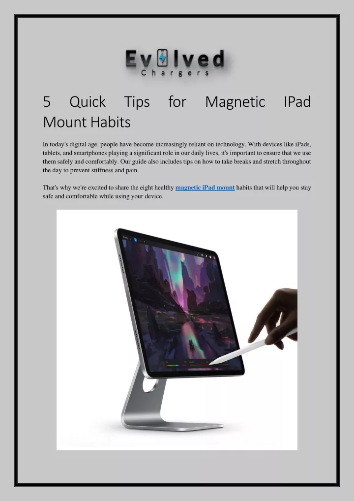 5 quick tips for magnetic ipad mount habits