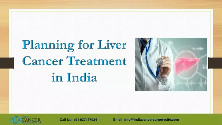 planning for liver cancer treatment in india