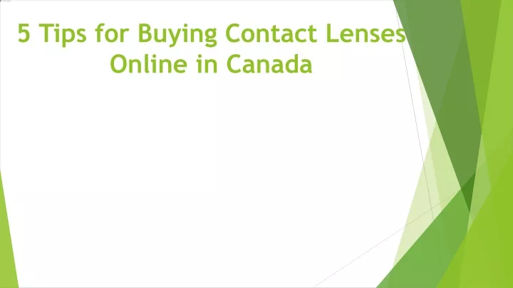 5 tips for buying contact lenses online in canada